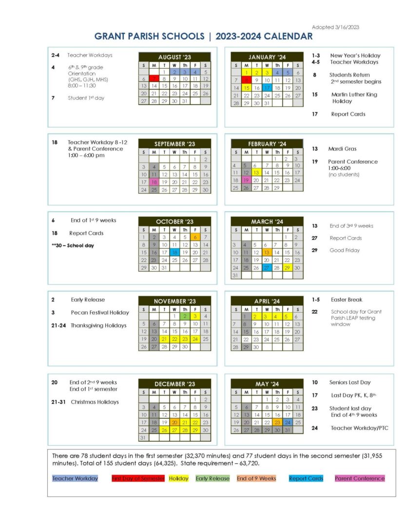 Avoyelles Parish School Board Calendar 2024 2025 Jeana Elisabet